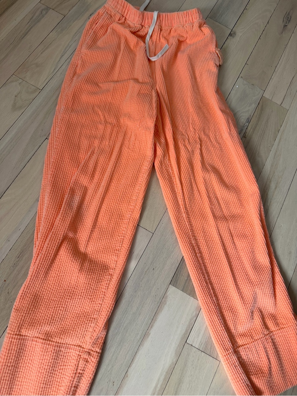 American Vintage Orange Waffle baggy Pants